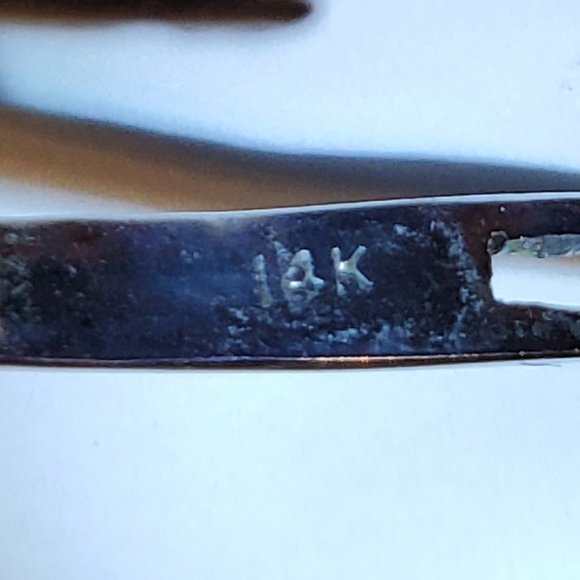 14K  WHITE  GOLD  DIAMOND  EARRINGS. - Picture 4 of 8